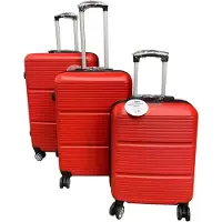 Champ Koffer, Koffer - Trolley Set 3 st. harde schaal, Rood