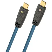 OEHLBACH D1C9566 USB-C-kabel USB-C stekker 1 m Petrol Afscherming gevlochten, Vergulde steekcontacten