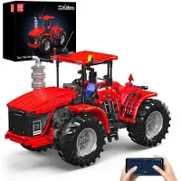 Mould King Mouldking 17082 - Tractor - RC - Rood - 1300 onderdelen - Bouwset - Past op bekende merken