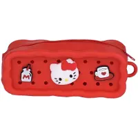 Take Care Hello Kitty Etui met Bedels - Pennenzak - Back to School - Toilettas - Jongens en Meisjes - 19,5 x 5,5 x 8cm - Rood