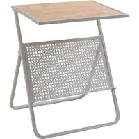 En.casa Bijzettafel Jäller met tijdschriftenrek 48x40x30 cm beige en eikenkleurig []