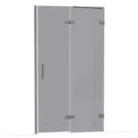 Maxaro Diamond Douchedeur | 110 cm Zwart metaal Rookglas Draaideur