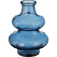 Mica Decorations Vaas Sira Blauw D 14 H 16 Cm
