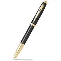 Sheaffer vulpen - 100 E9322 - M - Glossy black gold tone