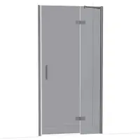 Maxaro Diamond Douchedeur | 100 cm Zwart metaal Rookglas Draaideur