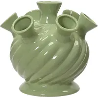 Décoris Vaas Tullip Groen D 20,2 H 19,5 Cm