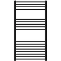 LuxeBath Design badkamerradiator Sahara elektrisch met verwarmingselement 1200W 750x1200 mm recht zwart mat zijaansluiting