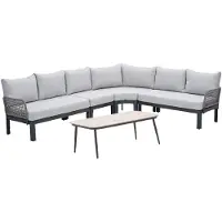 Garden Impressions Milan loungeset 5-delig - donker grijs