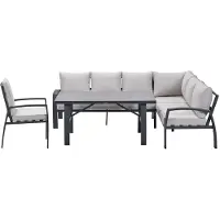 Garden Impressions Cameron lounge dining set 4-delig rechts incl stoel - desert sand