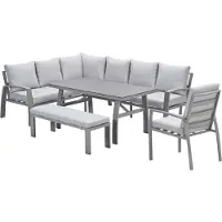 Garden Impressions Cameron lounge dining set 5-delig links - taupe