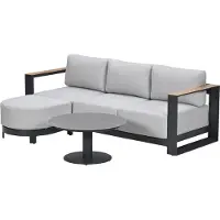 Garden Impressions Malakka loungeset 3-delig chaise longue - light teak look
