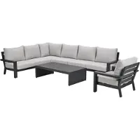 Garden Impressions Sorelli loungeset 6-delig - donker grijs