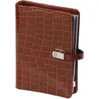 Kalpa 1111-10 hervulbare Personal 6 Ringband Organizer Croco Cognac 1 week per 2 paginas 2026-2027-2028
