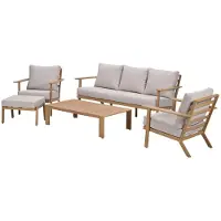 Garden Impressions Ariane loungeset 5-delig - natural teaklook