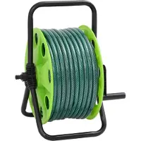 vidaXL Slanghaspel vrijstaand met 20 m slang PVC groen