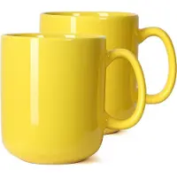 PLAIN Porselein Boss Big Grote koffiemok, 600 ml, geel