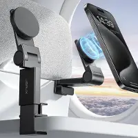JSAUX Compatibel voor MagSafe Vliegtuig Telefoonhouder, Magnetische Vliegtuig Reisbenodigdheden, Vliegtuig Telefoonhouder, Universele Telefoonhouder voor in het Vliegtuigvoor iPhone 15, 14, 13