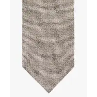 Profuomo zijden das beige met fijn weefpatroon