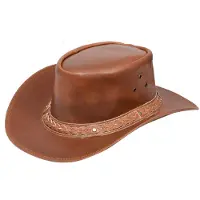 Infinity Leather Cowboy Outback echte lederen Aussie Bush-hoed