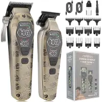 STILVORA Tondeuses – Haartrimmer Set Met Trimmen Tondeuse Voor Thuis, LED Batterij Indicator En Type-C Opladen – Professionele Haarkliefset – ABS – Brons