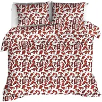 MOODIT Dekbedovertrek Odil Zoe Wine Red Katoen-260 x 200 / 220 / 240 cm | Extra Breed