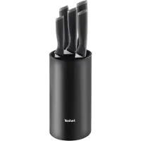 Tefal Comfort Knives Messenset - 5-delig - Met blok - Zwart