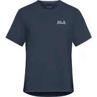 Jack Wolfskin T-Shirt Women Vonnan Graphic Outdoor Midnight Sky-XL
