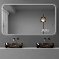 STILVORA Badkamerspiegel – Explosiebestendig Met R50 Afgeronde Hoeken – 5 Mm Zilveren Spiegelglas – Frameloos – Wandmontage Horizontaal Of Verticaal