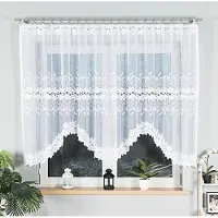 Hobby Hall Bastia Serie - Gekleurd Vitrage - 320x140 cm - Witte Kleur - Jacquardpatroon