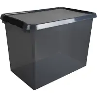 Sunware Comfort line grijs/zwart transparante opbergbox 72 liter