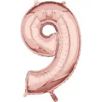 Anagram Amscan Cijferballon 9 Folie 66 X 43 Cm Roségoud