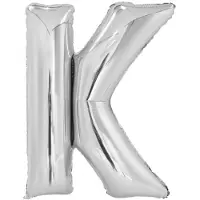Amscan Letterballon K Folie 100 Cm Zilver
