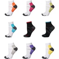 STILVORA Outdoorsokken - Hardloopsokken Met Compressie En Verstevigde Zones, Ademend En Antibacterieel Sport Sokken 9 Paar - Nylon - Gemengd