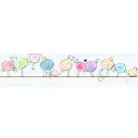 A.S. Création GRAPPIGE VOGELS BEHANGRAND | Zelfklevend - meerkleurig - Lovely Kids