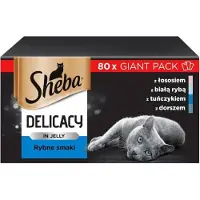 Sheba Rybne Smaken Serie - Natvoer voor Katten - 80x85g - Vier Vis Smaakvarianten