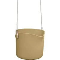 Elho B.for Swing 18 Hangpot - Bloempot voor Binnen - Inclusief Verstelbaar Hangkoort - Ø 18.0 x H 16.5 cm - Goudkleurig zand