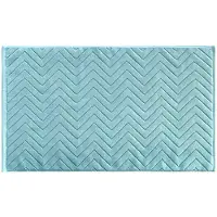 Intirilife Bad mat badkamer deken douche mat in Blauw voor droge vloer in badkamer wasruimte en toilet