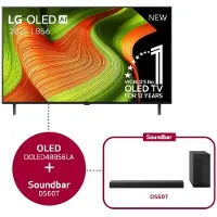 LG 48" OLED AI B5 4K Smart TV & DS60T 3.1-kanaal soundbar - OLED48B56LA.DS60T