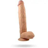 Vuxen Grote Dildo van 28 cm - beige