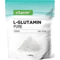Vit4ever L-Glutamine poeder - 1000 g / 1 kg - Ultrapuur, extra hooggedoseerd aminozuur poeder - 100% vegan - Gemaakt via plantaardige fermentatie -