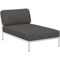Houe Loungeset Level Chaiselong Frame Muted White Cushion Dark Grey