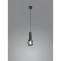 HELESTRA Glazen hanglamp Gara, dimbaar, zwart, Woon-/ Eetkamer, Aluminium, Modern, hanglamp