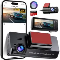 Aura Dashcam Voor en Achter - Parkeermonitor - Dashcamera - Nachtzicht - Zwart - ‎4cm x 11cm x 5cm