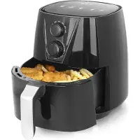Aura Airfryer xl - Airfryer xxl - Heteluchtfriteuse - Frituur, grill, bak en braad- Zwart - ‎26cm x 32cm x 30cm
