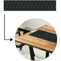 MuchoWow Tafelloper 150x30 cm - Tafelmat vinyl Patroon - Groen - Herten - Tafeldecoratie - Tafelversiering - Keuken decoratie - Tafel versiering