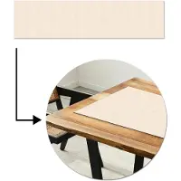 MuchoWow Tafelloper 200x50 cm - Tafelmat vinyl Beige - Licht - Hout - Tafeldecoratie - Tafelversiering - Keuken decoratie - Tafel versiering