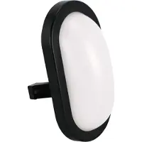Strühm TRYTON - Led plafond of wandlamp - Badkamer/Buiten - Ovaal - 11w - 4000K Daglicht wit - 1100 Lumen - IP65 - Zwart