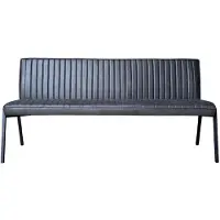 Starfurn Eetkamerbank Tivoli - Antraciet Leer - 185x56x88cm