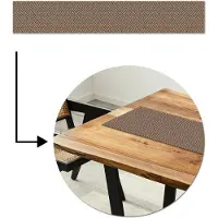 MuchoWow Tafelloper 180x30 cm - Tafelmat vinyl Stippen - Bruin - Beige - Patroon - Tafeldecoratie - Tafelversiering - Keuken decoratie - Tafel versiering