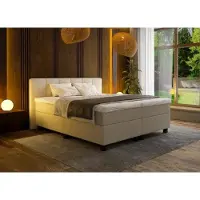 Mörgenn Boxspring Madrid - Pocketvering - 6-Baans Hoofdbord - Oud Roze - 90x210 cm - Inclusief Dekbed en Kussens